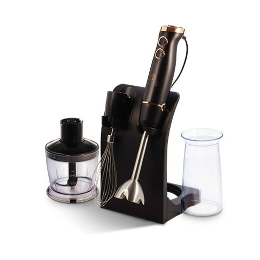 Berlinger Haus fünfteiliges Stabmixer-Set mit Aufbewahrungsständer Black Rose Kollektion