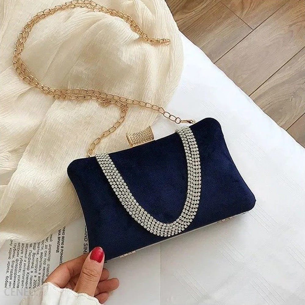 Tasche aus goldplattierter Legierung mit weißem Emporia® Kristall 1 