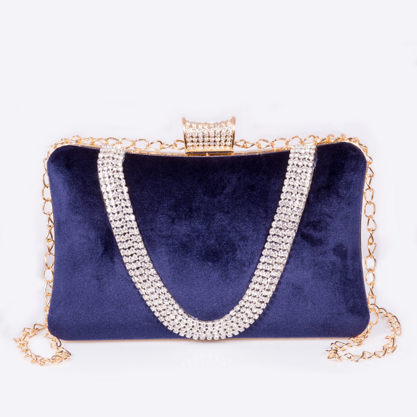 Tasche aus goldplattierter Legierung mit weißem Emporia® Kristall
