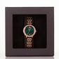 Luxury alloy watch with stones, japanese miyota movement, GREEN colour dial, with gift box, 17 cm