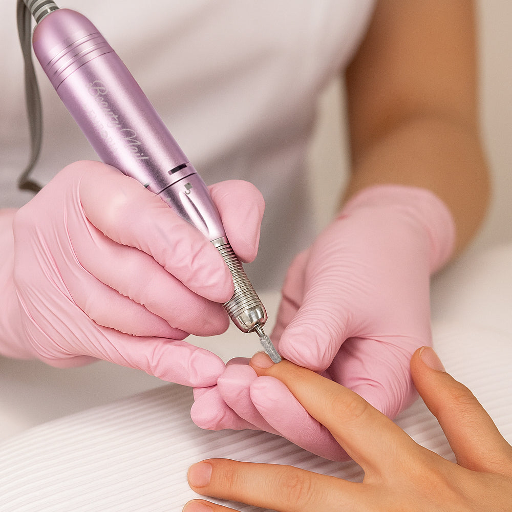Emporia Beauty Nail Professioneller Nagelfräser mit austauschbaren Aufsätzen – Rosa 3 