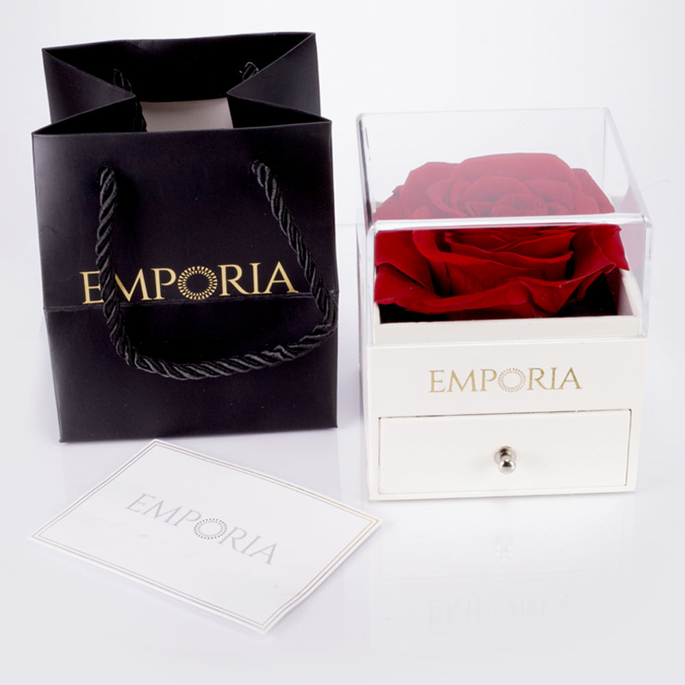 Ewige Rose Schmuckkästchen mit "Ich liebe dich" Halskette 5 