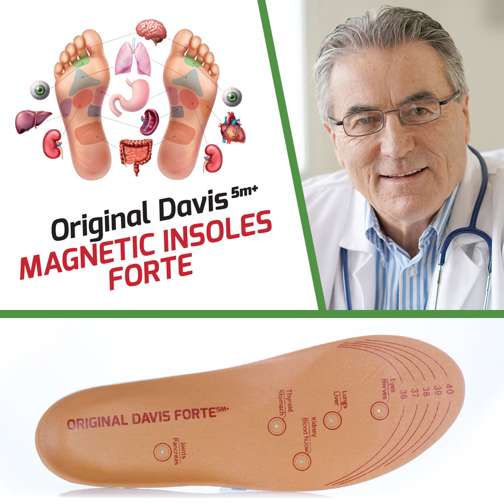 Original Davis® FORTE Magnetische Einlegesohlen, 5 m+ – verstärkt mit Memory-Schaum 2 