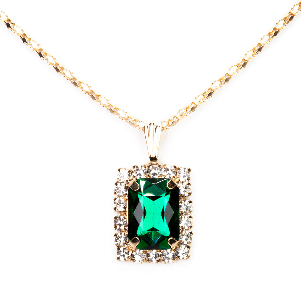 Uhr aus goldplattierter Legierung mit blauem Emporia®-Kristall 9 