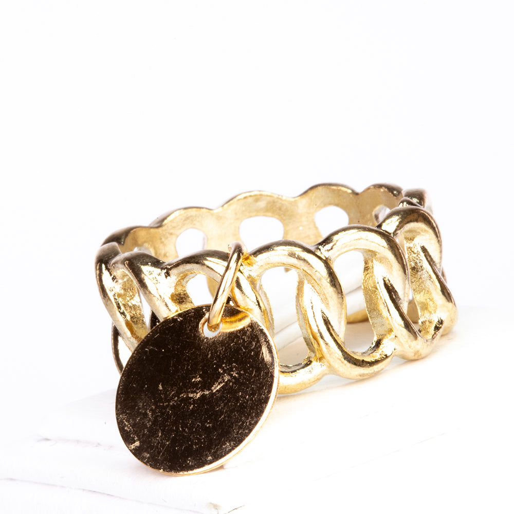 Uhr aus goldplattierter Legierung mit weißem Emporia® Kristall 11 