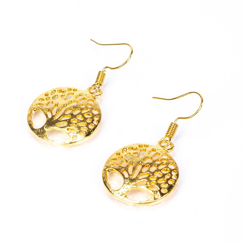 Uhr aus goldplattierter Legierung mit weißem Emporia® Kristall 12 