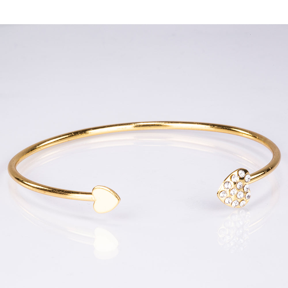 5-teiliges, goldfarbenes Emporia Schmuckset in Premium-Qualität, in einer exklusiven Geschenkbox in Lederoptik (mit Uhr, Armband, Halskette, Ohrringen und Ring, mit weißem Emporia-Kristall)