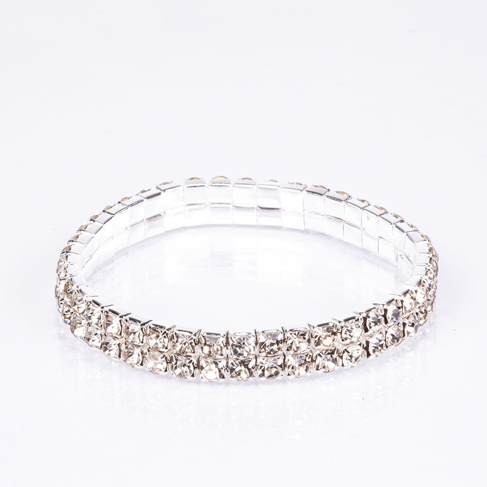 5-teiliges, silberfarbenes Emporia Schmuckset in Premium-Qualität, in einer exklusiven Geschenkbox in Lederoptik (mit Uhr, Armband, Halskette, Ohrringen und Ring, mit weißem Emporia-Kristall) 2 