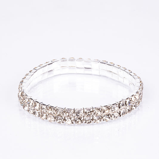 5-teiliges, silberfarbenes Emporia Schmuckset in Premium-Qualität, in einer exklusiven Geschenkbox in Lederoptik (mit Uhr, Armband, Halskette, Ohrringen und Ring, mit weißem Emporia-Kristall)