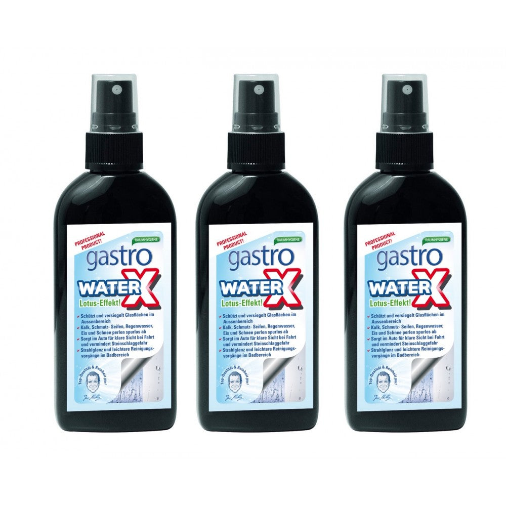 Gastro Water X Fleckenentfernender Glasreiniger, 3x100ml 1 