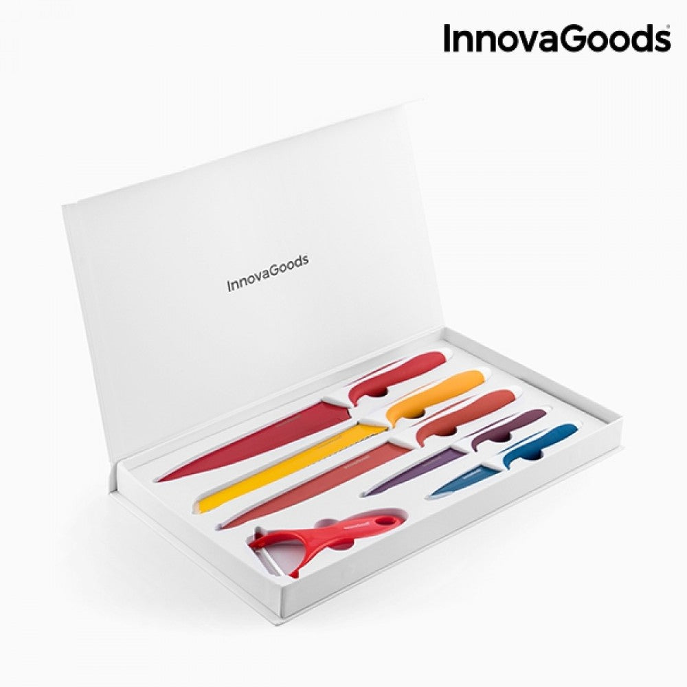 InnovaGoods keramikbeschichtetes Messerset mit Schäler 1 