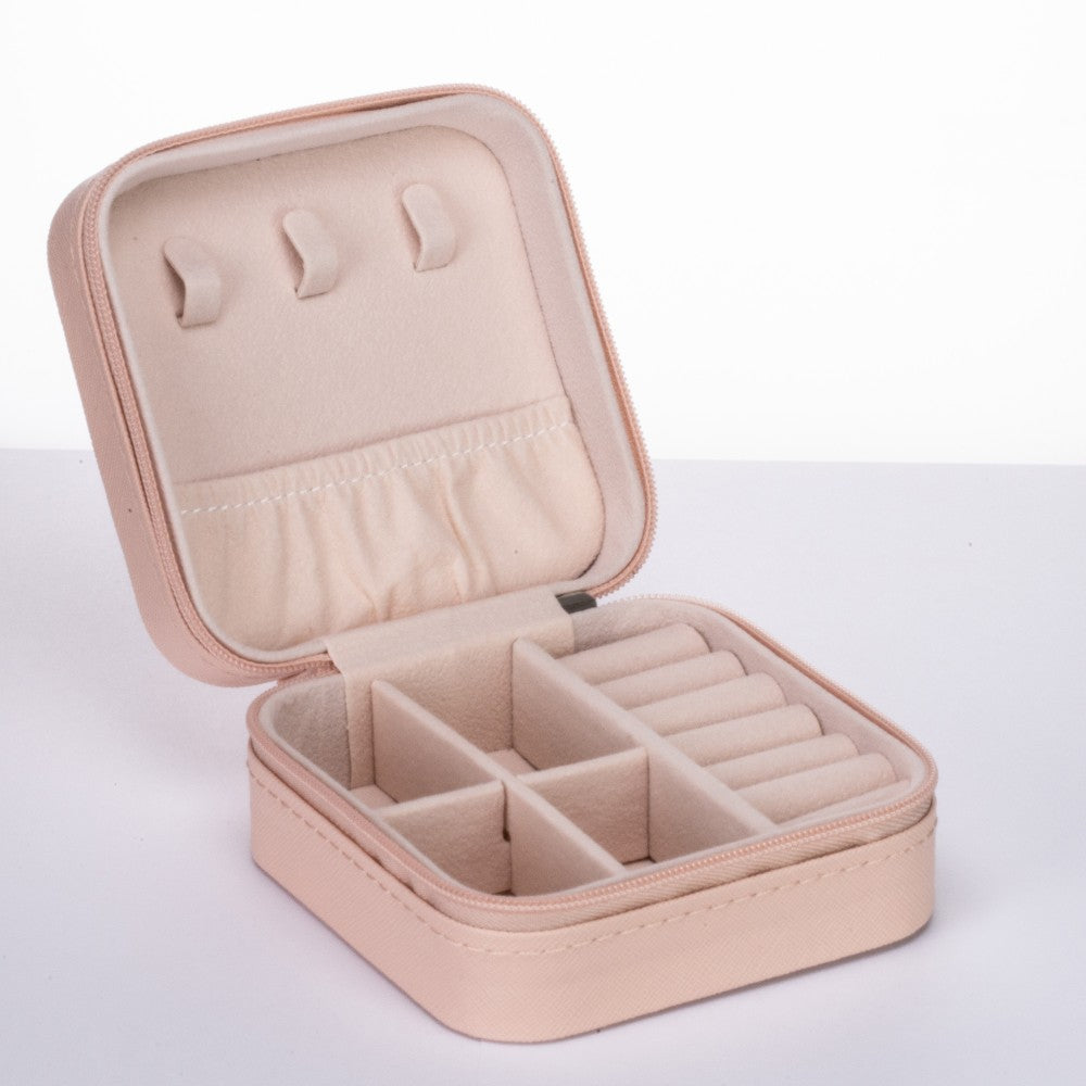 Kunstleder und Samt Schmuckkasten und Organizer, pink 1 