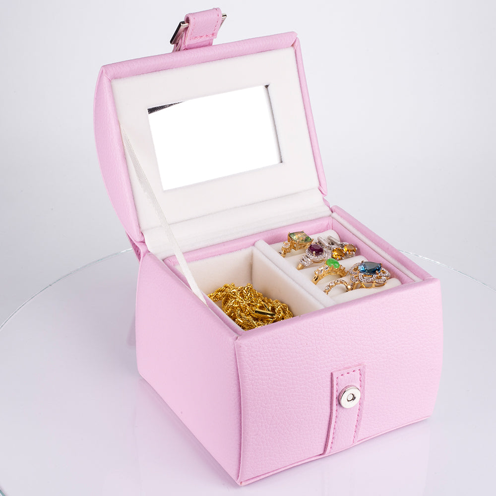 Schmuckkästchen mit Spiegel, rosa 3 