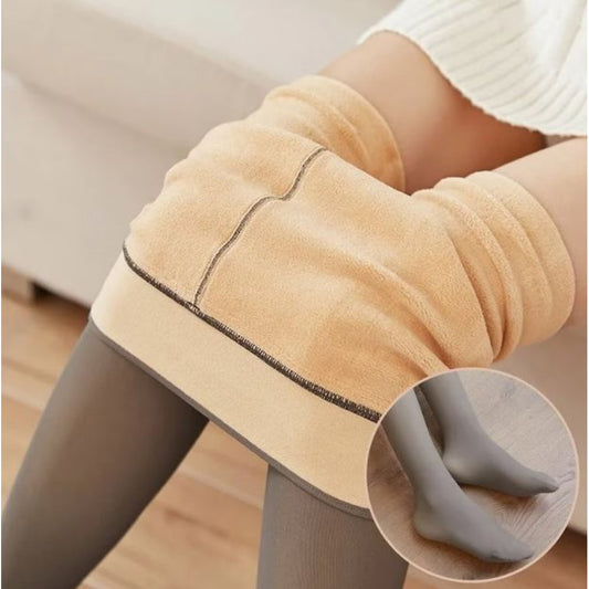 Winterstrumpfhose mit transparentem Effekt