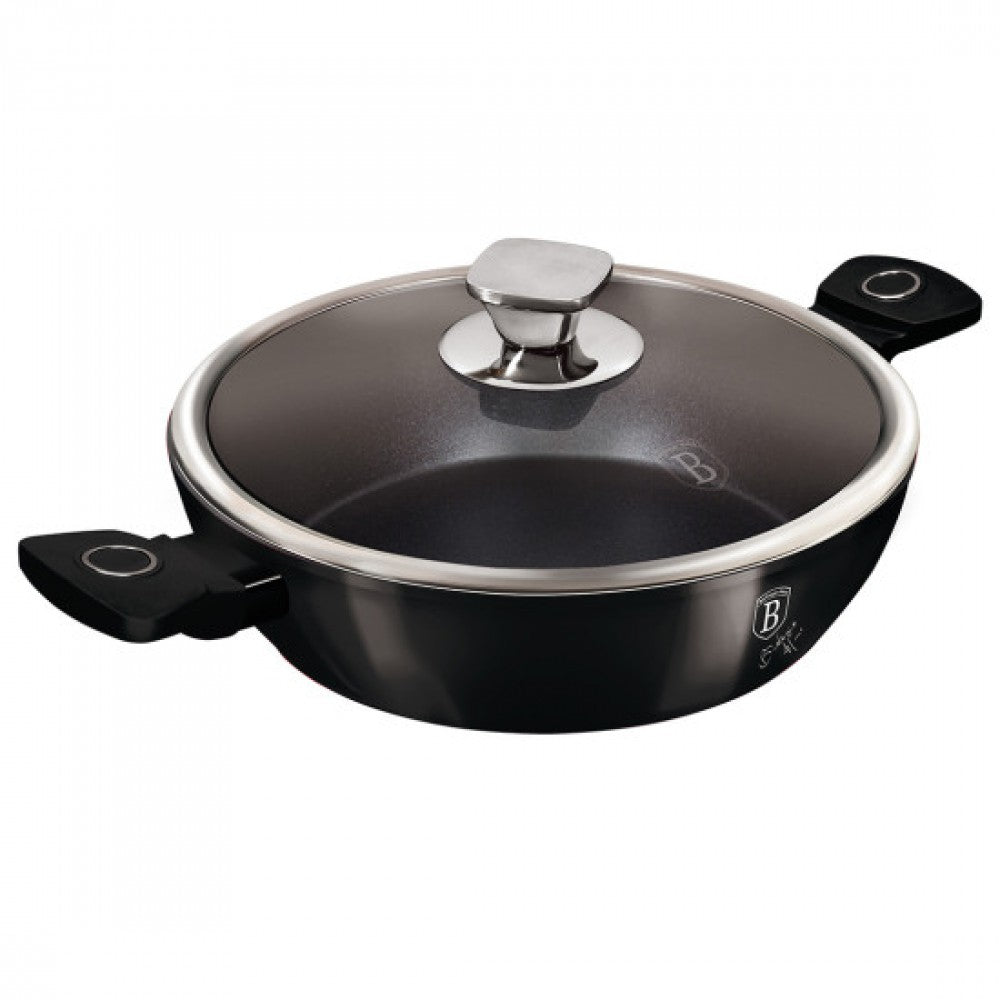 Flacher Topf mit Deckel, 28 cm, Schwarz Vantage Collection 1 