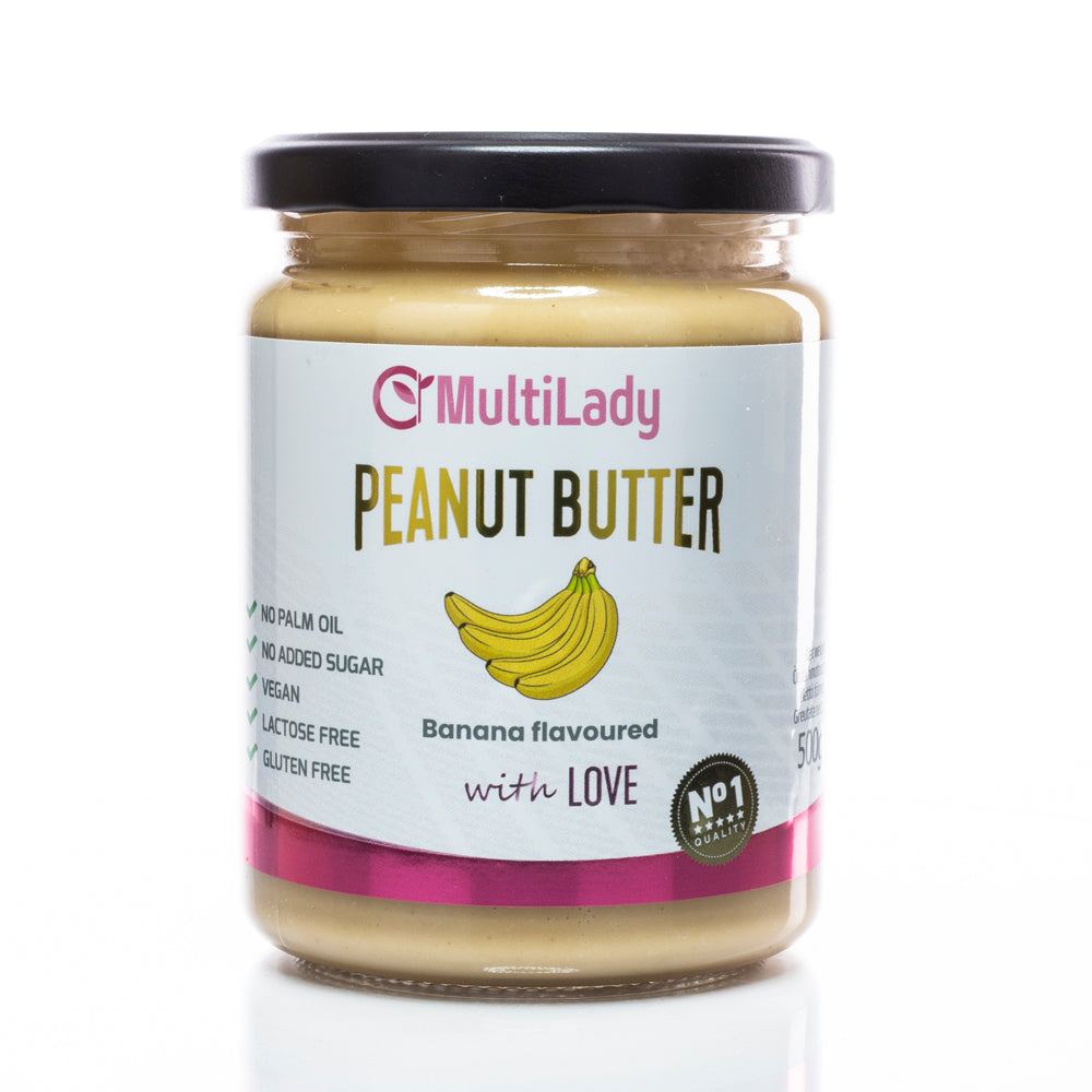 Multilady seidige Erdnussbutter mit Bananengeschmack, 500 g 2 