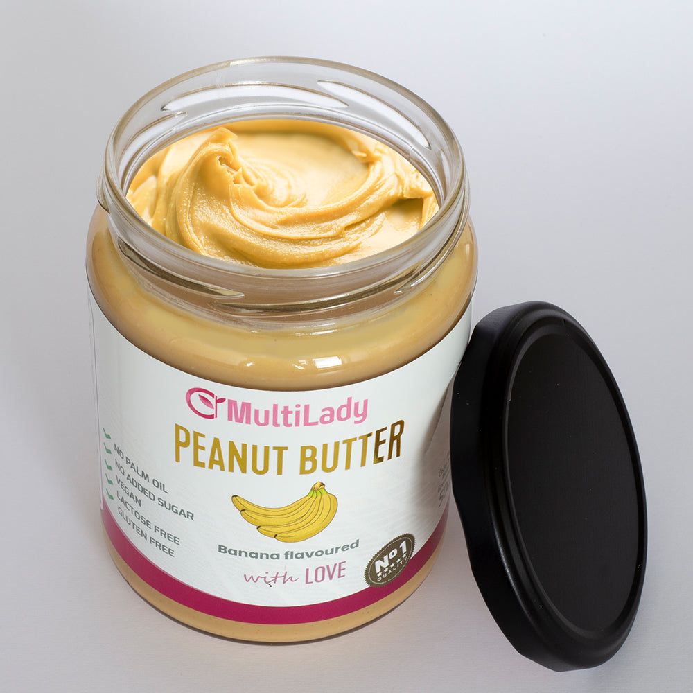 Multilady seidige Erdnussbutter mit Bananengeschmack, 500 g 3 