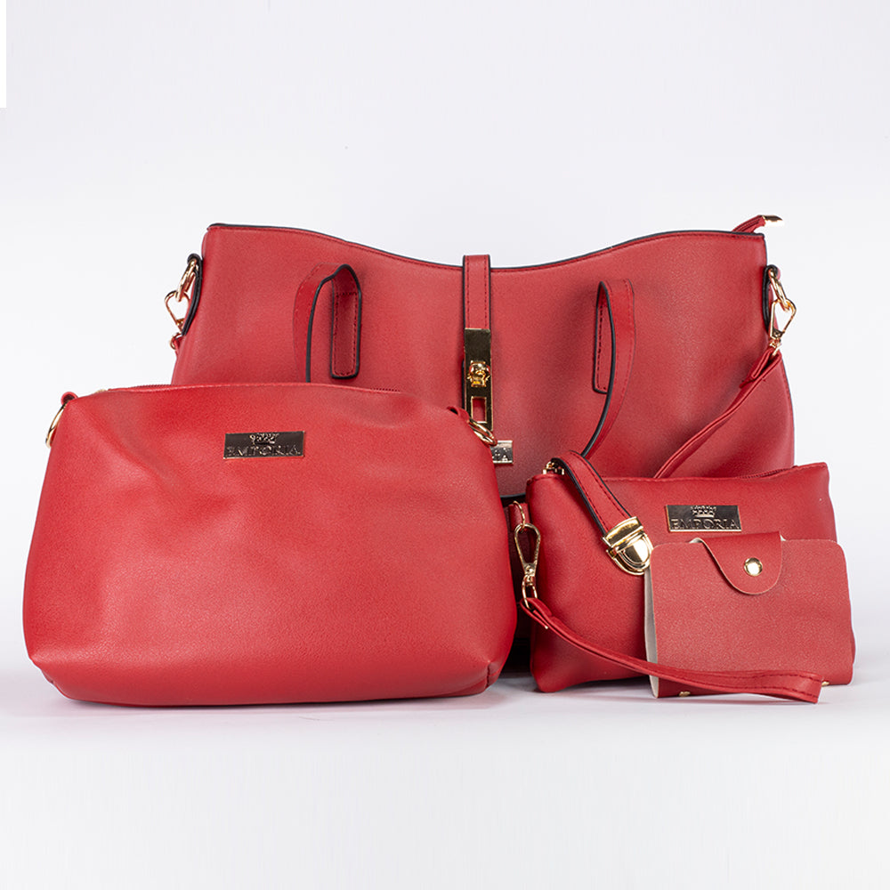 Emporia Winter Collection "RED FATE" bag set, PU leather, 5pcs set, red 1 