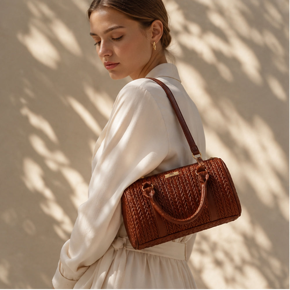 Emporia Frühjahrskollektion 2026 – „Choco Lux“, 6-teiliges Taschenset; PU-Leder, Braun