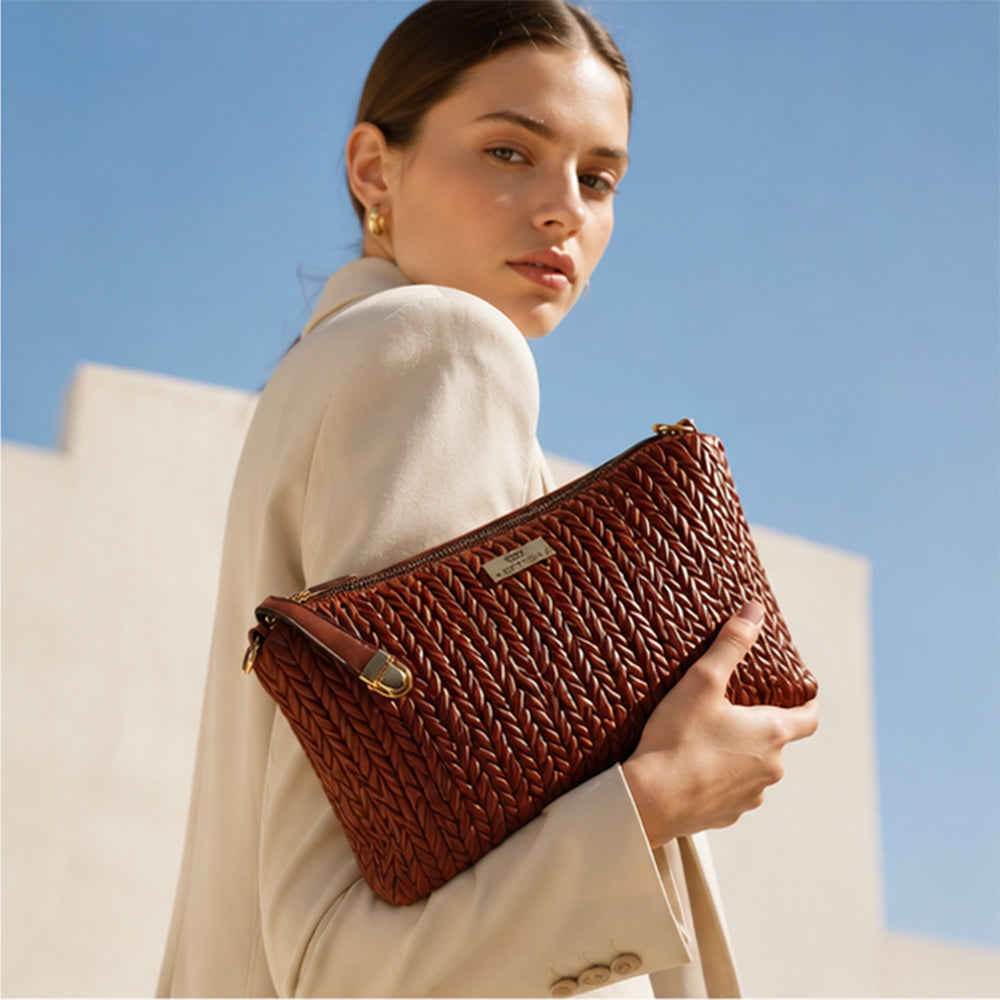 Emporia Frühjahrskollektion 2026 – „Choco Lux“, 6-teiliges Taschenset; PU-Leder, Braun 7 