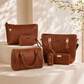 Emporia Frühjahrskollektion 2026 – „Choco Lux“, 6-teiliges Taschenset; PU-Leder, Braun