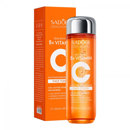 SADOER Gesichtstoner mit 5-fach Vitamin C, feuchtigkeitsspendend und hautbildausgleichend
