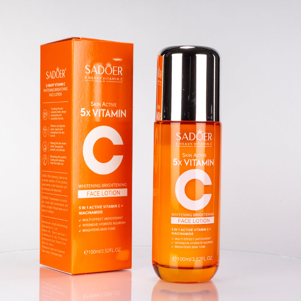 SADOER Gesichts-Lotion mit 5-fach Vitamin C, straffend und feuchtigkeitsspendend