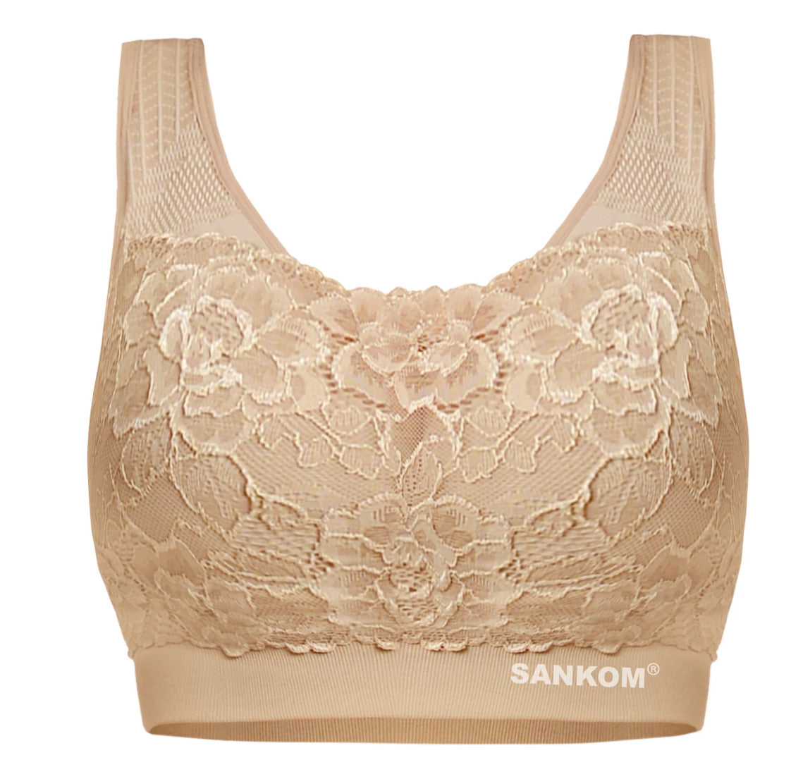 SANKOM Büstenhalter mit Push-up-Effekt und Spitze, entworfen und patentiert von Schweizer Ärzten. 1 