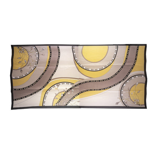 Seidenschal, 90 cm x 180 cm, Calla Lilie, gelb, 100% Seide