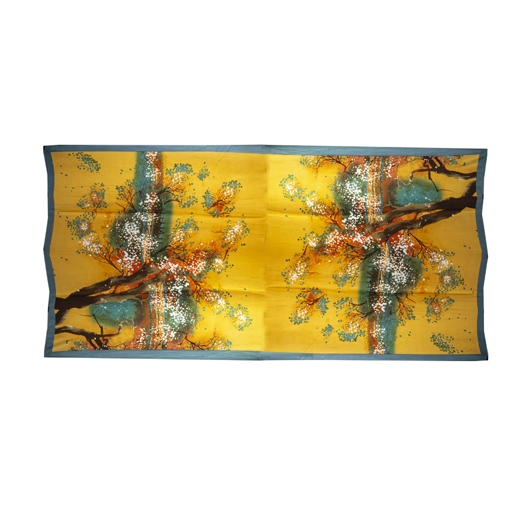 Seidenschal, 90 cm x 180 cm, Goldene Herbstzeit, Mandarinenfarbe, 100% Seide