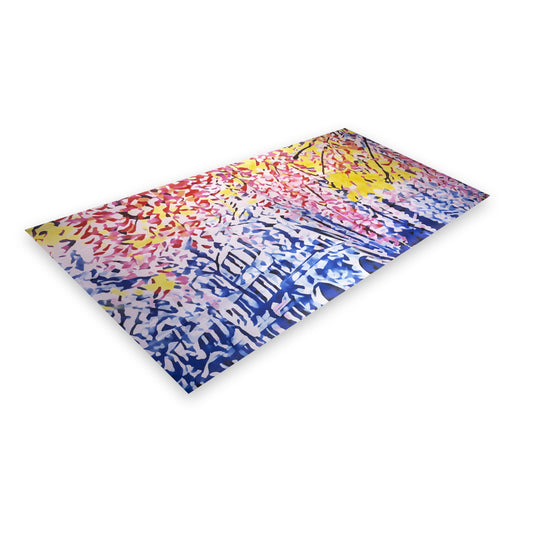 Seidenschal, 90 cm x 180 cm, Buntes Leben, bunt, 100% Seide