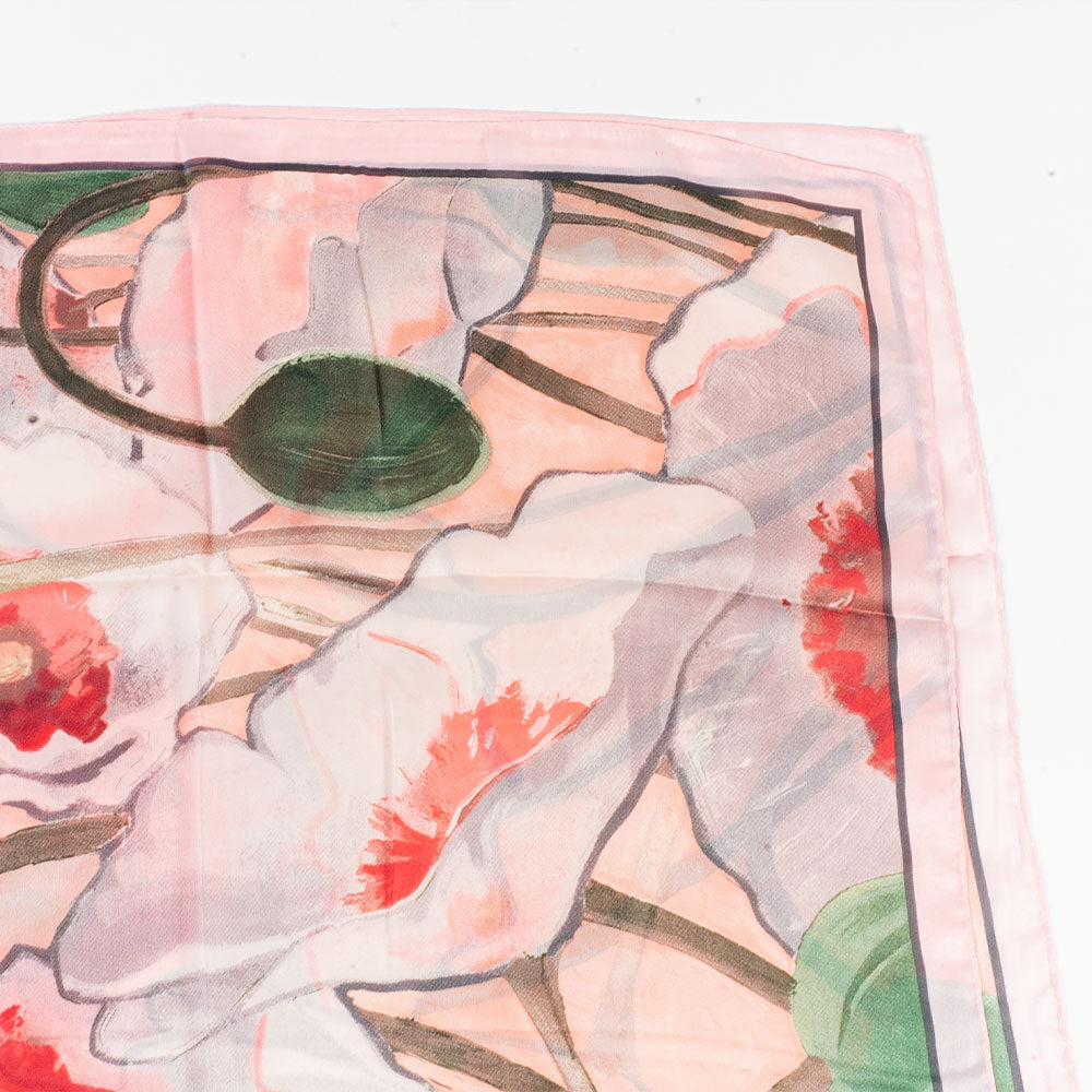 Schal "Strahlender Garten", 85 x 180 cm, Rosa, 100% vegane Seide 3 