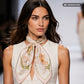 Garden Whisper Scarf, Sage Green, 90 cm x 90 cm, 100% Silk