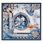 Azure Paradise Scarf, Blue, 90 cm x 90 cm, 100% Silk