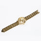 Goldplattiertes Set mit weißem Emporia® Kristall (Armbanduhr + 2 Armbänder)
