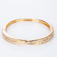 Goldplattiertes Set mit weißem Emporia® Kristall (Armbanduhr + 2 Armbänder)