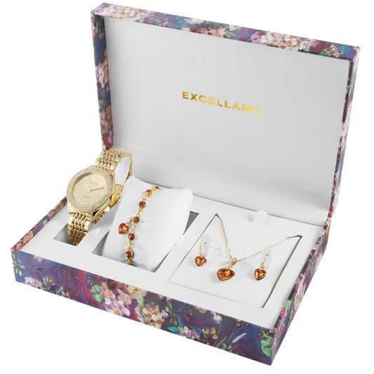 Schmuckgarnitur aus aus Legierung mit mehrfarbigem Emporia® Kristall