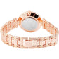 Excellanc roségoldfarbene Damenuhr mit Metallarmband und schwarzem Zifferblatt