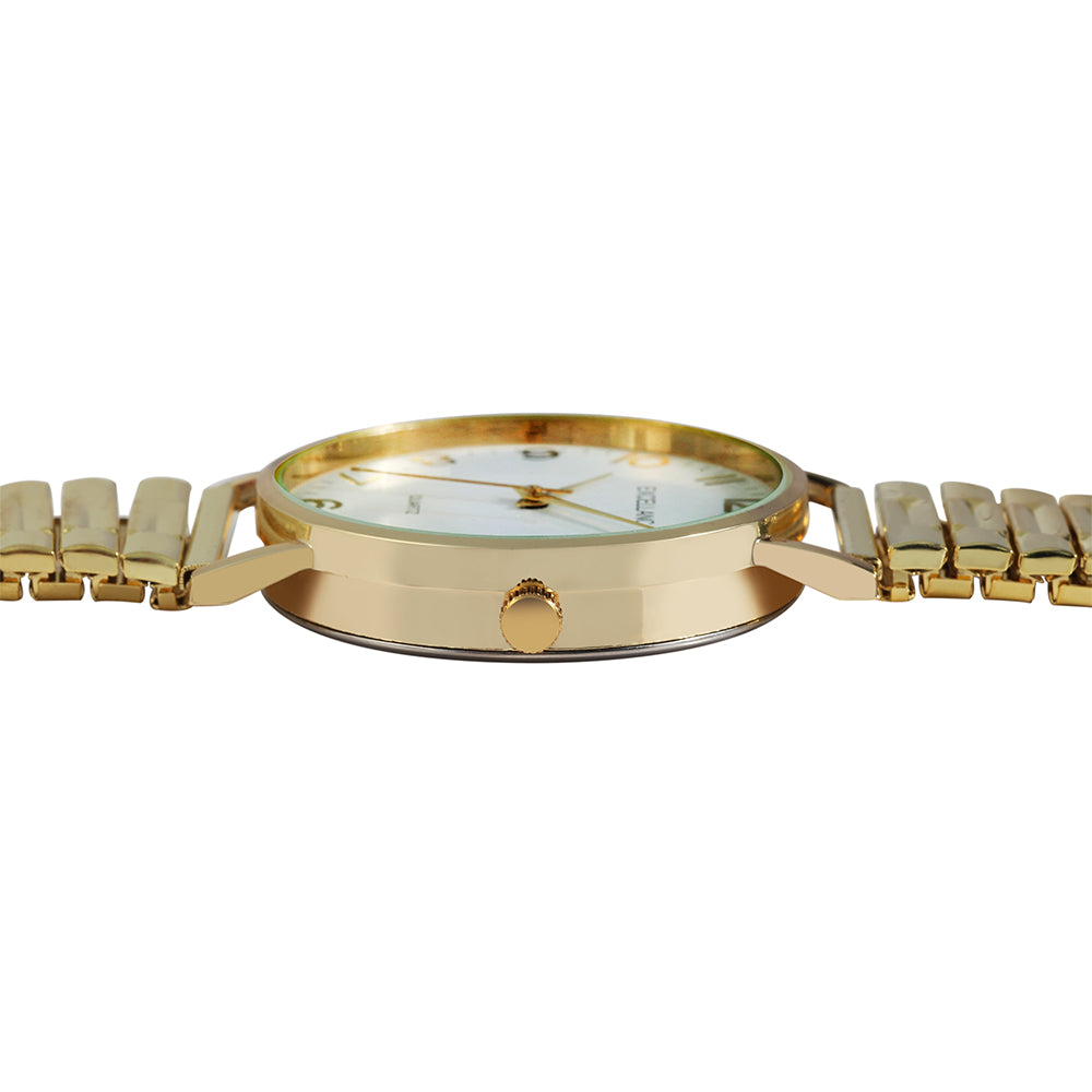 Excellanc goldfarbene Damenuhr mit Edelstahlarmband 2 