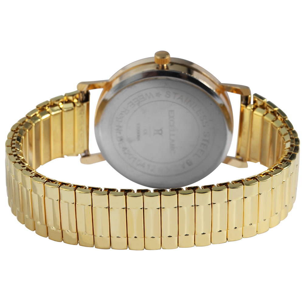Excellanc goldfarbene Damenuhr mit Edelstahlarmband 3 