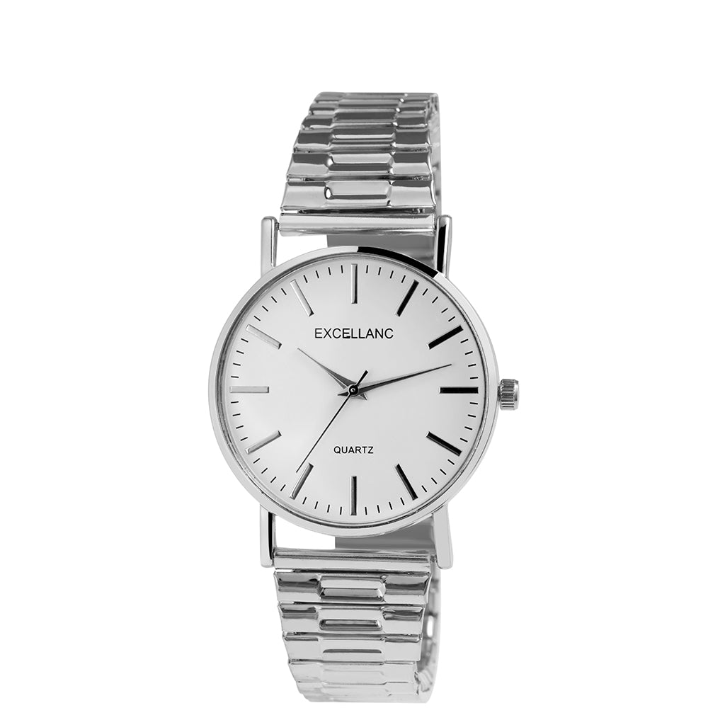 Excellanc silberfarbene Damenuhr mit Edelstahlarmband 1 