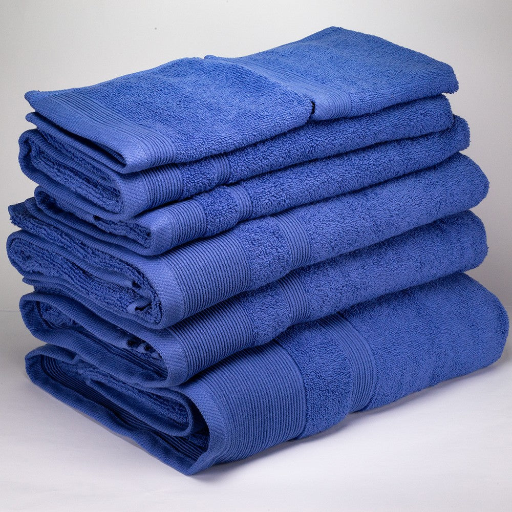 3+3+1 Übergroßes Badetuch-Geschenkset mit Handtüchern aus 100% Mikrobaumwolle, 500 GSM, ozeanblau 1 