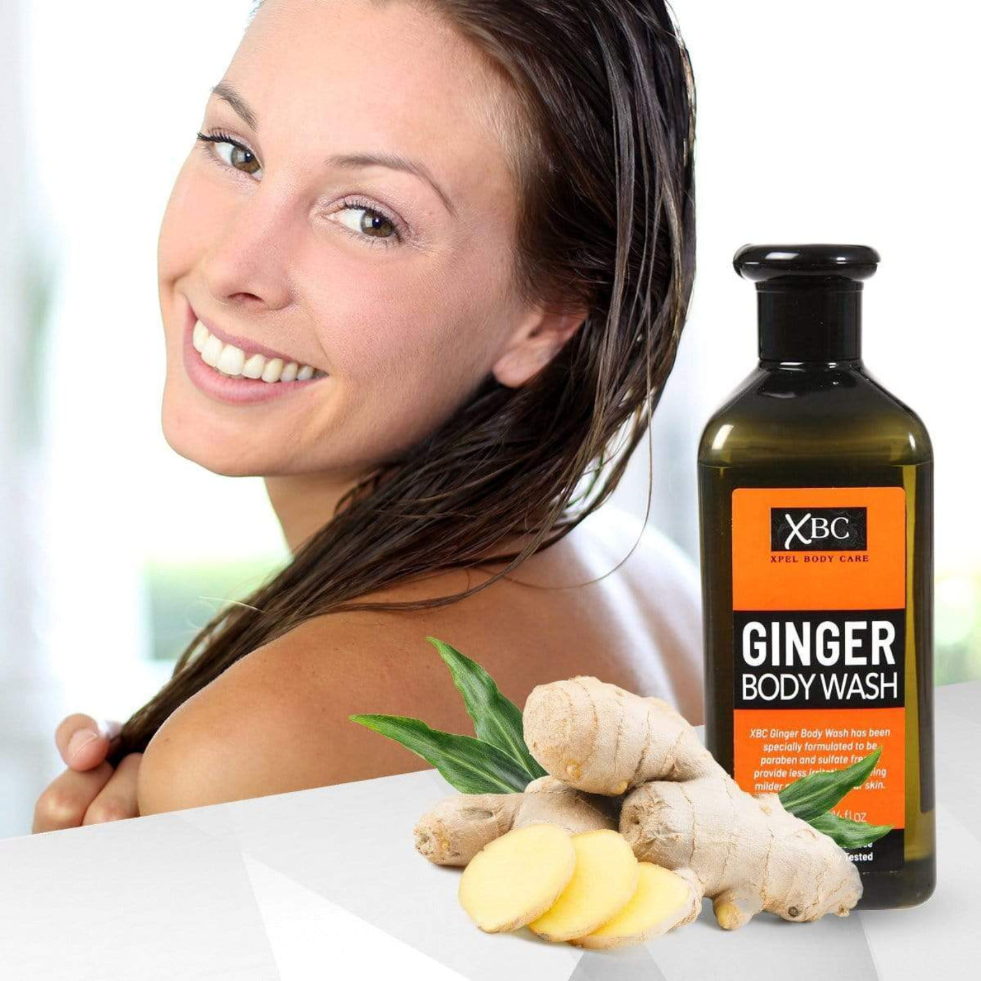 Erfrischendes Duschbad mit Ingwer, für Körper und Haare, 400 ml