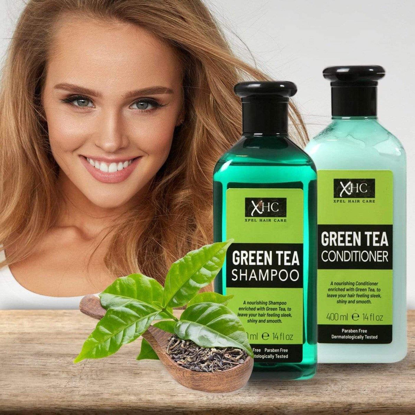 XHC Haarconditioner mit grünem Tee-Extrakt gegen Haarausfall und Schuppen 400 ml 3 