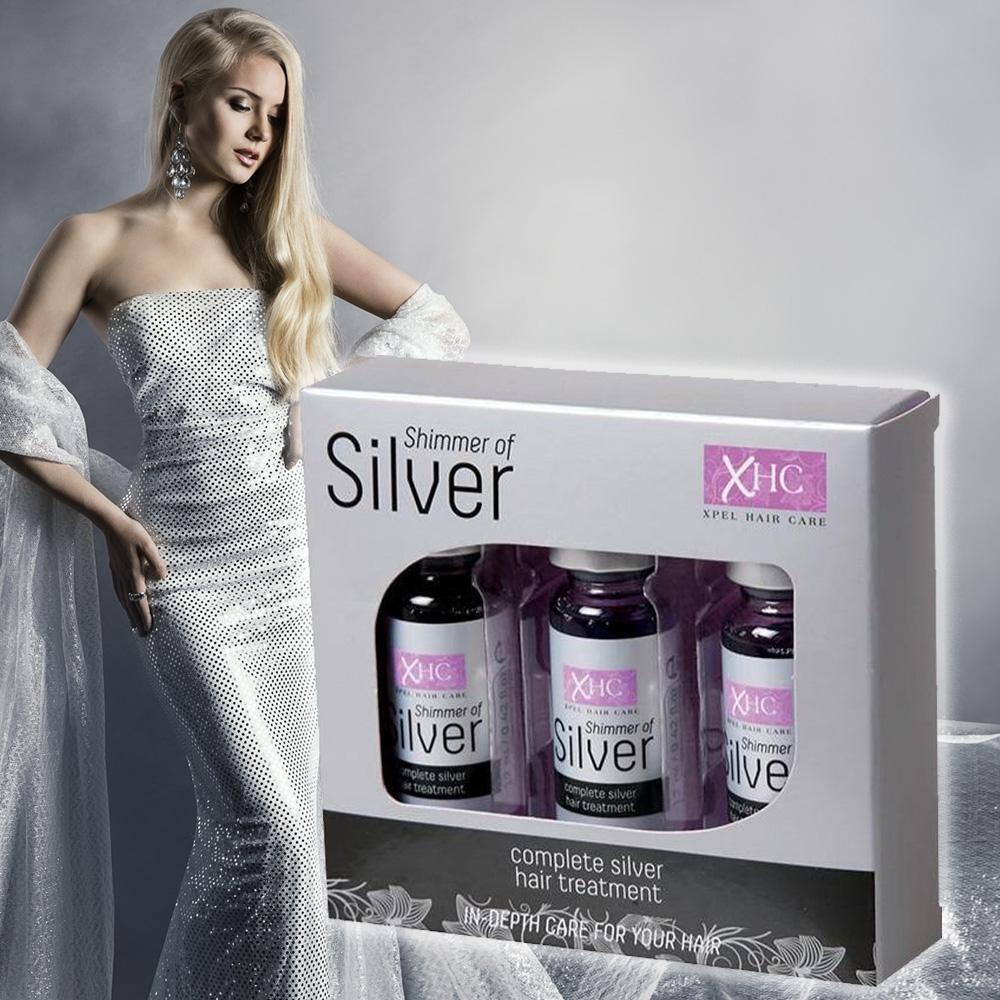 Aufhellendes Haarserum mit Keratin, das Ihren Haaren silbernen Glanz schenkt - 3 x 12 ml 2 