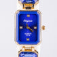Uhr aus goldplattierter Legierung mit blauem Emporia®-Kristall