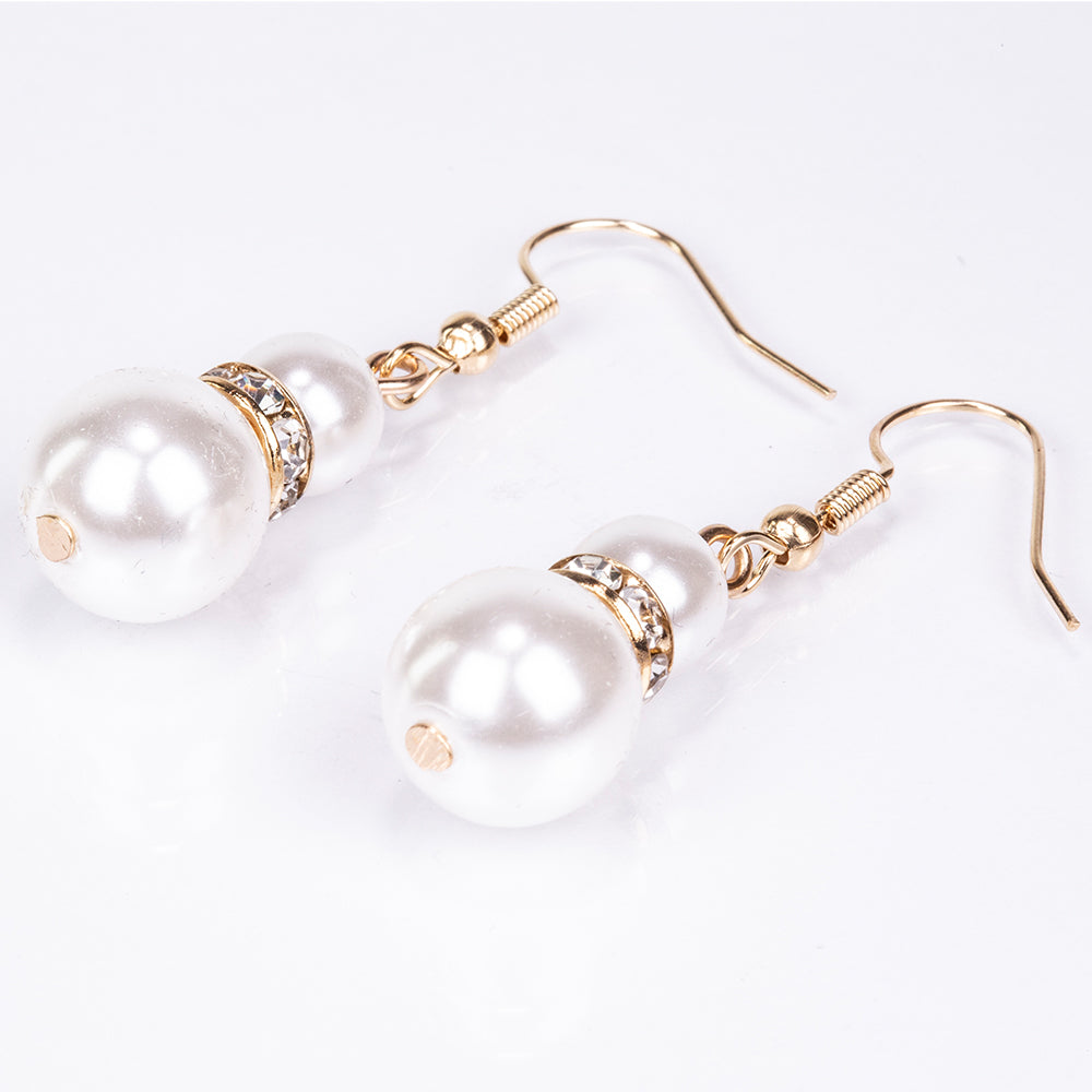 Uhr aus goldplattierter Legierung mit weißem Emporia® Kristall 3 