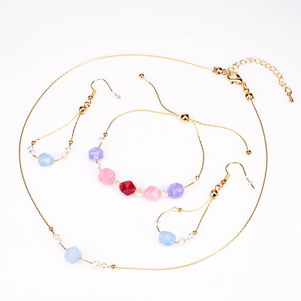 Schmuckgarnitur aus aus goldplattierter Legierung mit Turmalin 1 