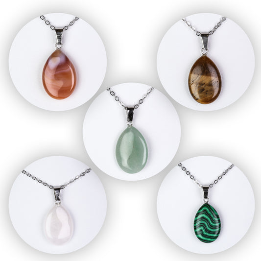 Schmuckgarnitur aus aus goldplattierter Legierung mit rotem Achat und Aventurin