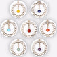 Schmuckgarnitur aus aus goldplattierter Legierung mit rotem Achat und Amethyst